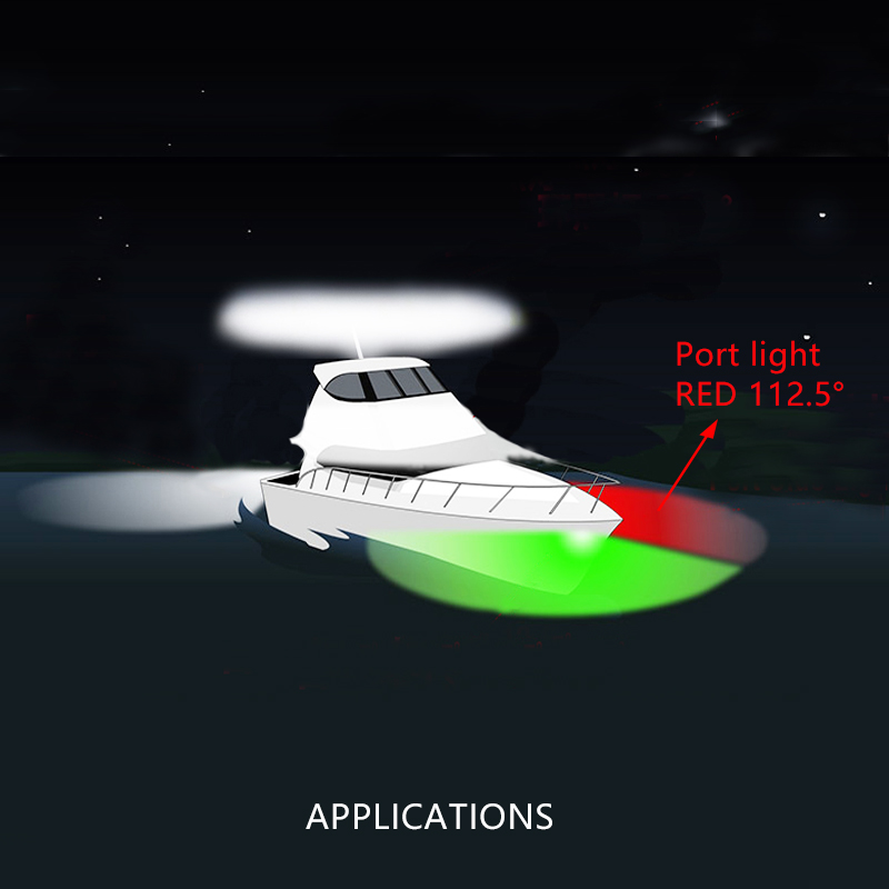 LNK-NS-R 2NM PORT SIDE LIGHT 112.5° RED NAVIGATION LIGHT